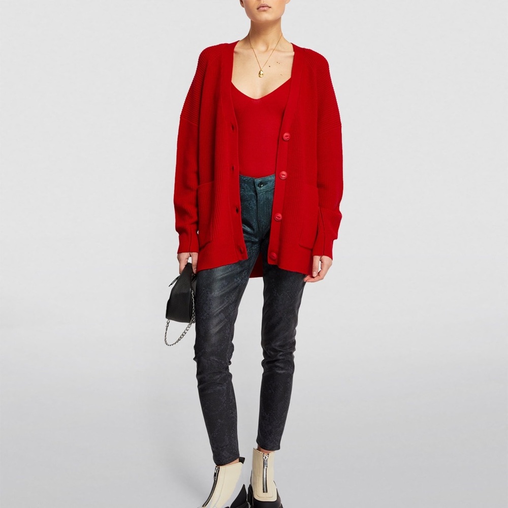 Rag & Bone Selah Cardigan, Red, Small
